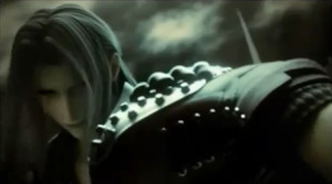 Sephiroth fighting Tifa in the opening FMV.