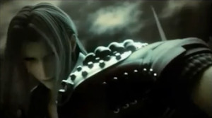 Sephiroth fighting Tifa in the opening FMV.