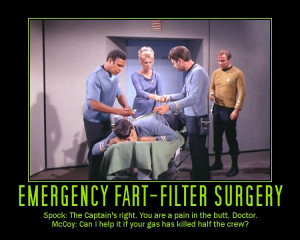 ... , Doctor. McCoy: Can I help it if your gas has killed half the crew