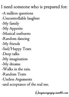 Every girl should be so lucky to find a partner that meets all of ...