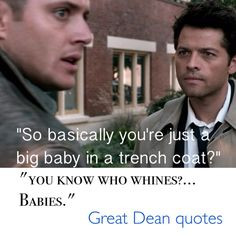 ... when dean said that poor cas # supernatural # cas # dean dean quote