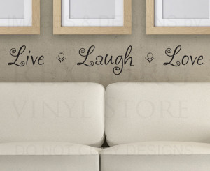 Wall-Decal-Sticker-Quote-Vinyl-Lettering-Adhesive-Graphic-Live-Laugh ...