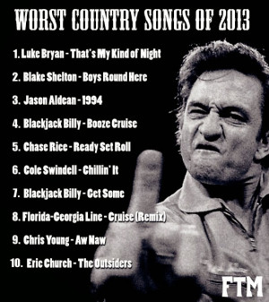 Worst Country Songs of 2013