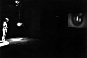 Bill Viola He Weeps for You installation 1976