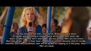 ... for this image include: men, movie, quote, text and the ugly truth