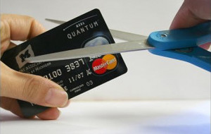 cut up the credit cards and pay down the debts