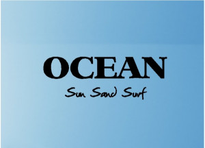 ocean sun sand surf beach quotes wall words decals lettering