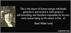 This is the nature of human energy; individuals generate it, and ...