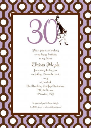 30th birthday invitation sayings