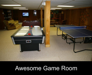 Game room/Basement: wisconsin-deer-lake-resort-awesome-game-room