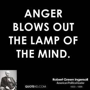 Anger blows out the lamp of the mind.
