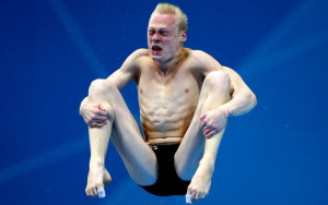 Face humor of diving Olympic Athletes