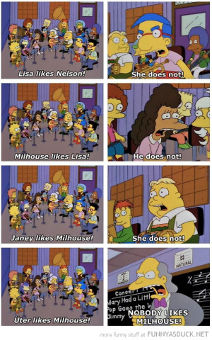 ... simpsons tv scene largo music teacher nobody likes milhouse funny