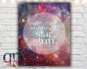 INSTANT DOWNLOAD Star stuff. carl sagan by QuotablePrintables, $5.00