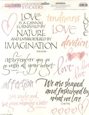 Creative Imaginations LOVE QUOTES Scrapbooking STICKERS Embellishments