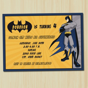 Batman Birthday Invitation