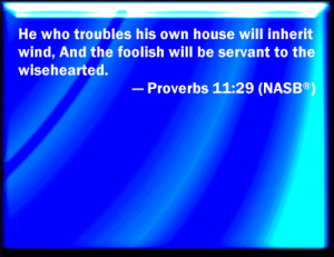 Proverbs 11:29 Bible Verse Slides