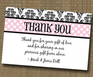 Shabby Chic Thank You Card - Baby Shower Bridal Shower Birthday - You ...