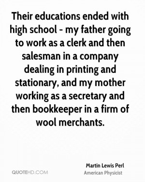 ... as a secretary and then bookkeeper in a firm of wool merchants