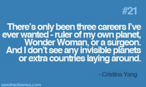 ... Career Choice, Grey Career, Christina Yang Quotes, Career Aspire