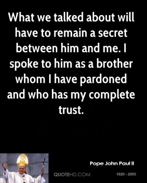 Pope John Paul II Trust Quotes