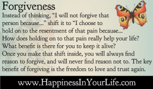 forgiveness..