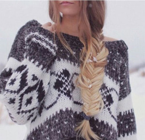 Messy French Fishtail Braid