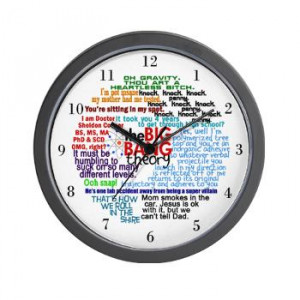 Big Bang Quotes Wall Clock | Gifts For A Geek | Geek T-Shirts