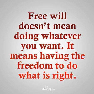 Freedom and what is right! too much justification in free will and ...