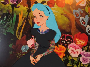 disney Grunge tattoo Alice In Wonderland alice punk body mod