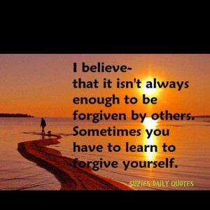 Self forgiveness