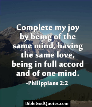 Complete My Joy Being Of the Same Mind Having The Same Love Being In ...