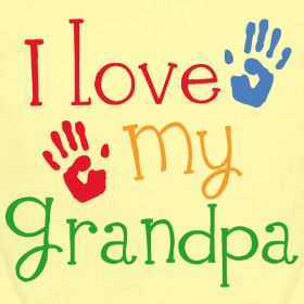 Design ~ I Love My Grandpa Kids T-shirt (handprint)