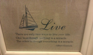 Great Quote with a Sailboat - Live - There are only two ways to live ...