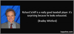 Richard Schiff is a really good baseball player. It's surprising ...