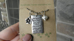 Embrace the Future Quote necklace
