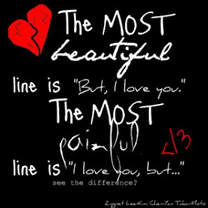 The Most Beautiful line is ”But,I Love You” ~ April Fool Quote