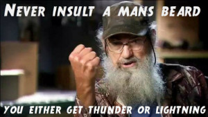never insult a mans beard. You’ll ever get thunder or lightning - Si ...