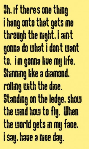 Bon Jovi - Have A Nice Day - song lyrics, music lyrics, song quotes ...