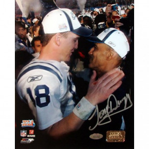Signed photo of Tony Dungy and Peyton Manning This print is available ...