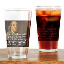 Ben Franklin Quote Drinking Glass for