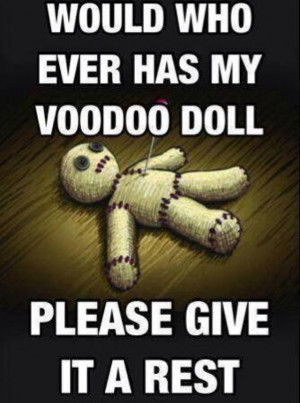 Would whoever has my voodoo doll give it a rest? #fibromyalgia #CRPS # ...