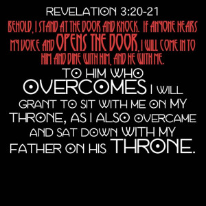 Revelation 3:20-21