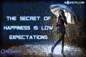 Quote about Happiness | Barry Schwartz Quote| The Secret of Happiness ...