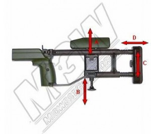 ... Rifle shown with Green Folding Stock, Green Forend, Bipod, Muzzle