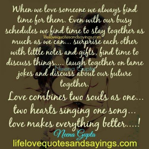 When We Love Someone..