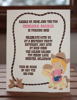 Cowgirl Birthday Party...