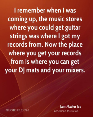... your records from is where you can get your DJ mats and your mixers
