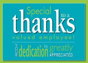 Employee Recognition Thank You Employee appreciation card