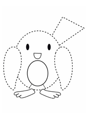 Robin, Robin Dotted Line Coloring Page: Robin Dotted Line Coloring ...